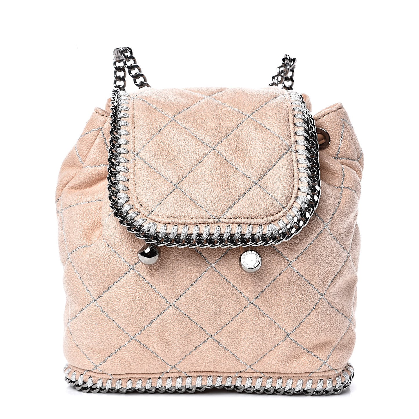 Shaggy Deer Quilted Mini Falabella Backpack Powder