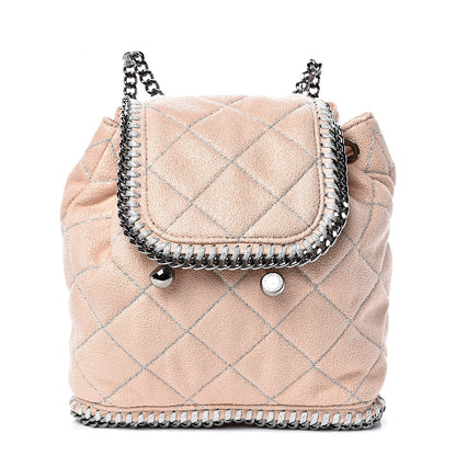Stella McCartney Shaggy Deer Quilted Mini Falabella Backpack Powder 1 of 9