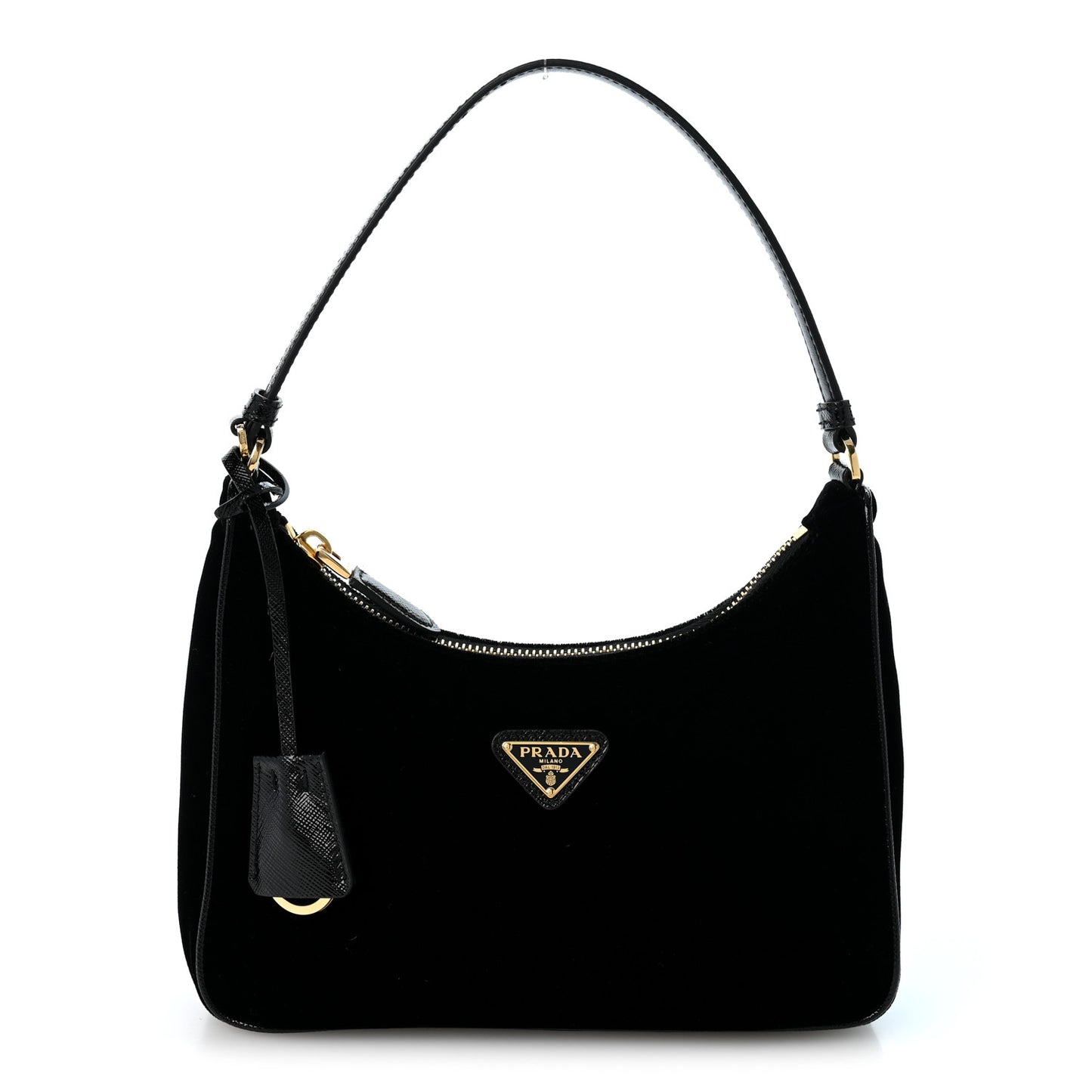 Velvet Nappa Mini Re-Edition Shoulder Bag Black