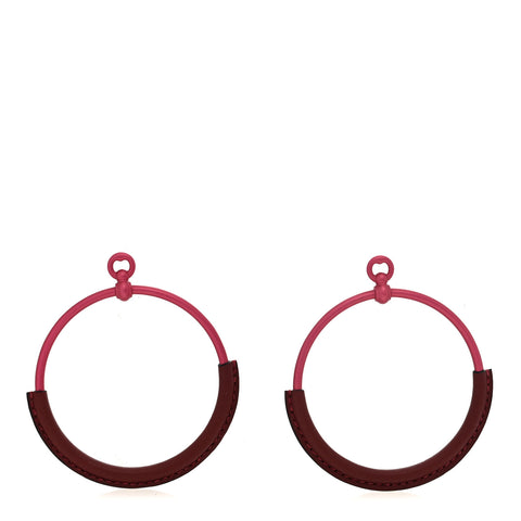 Aluminum Sunset Swift Loop Earrings GM Rose Couture Rouge H