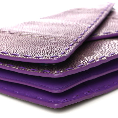 Bottega Veneta Stingray Piano Crisscross Clutch Purple 12 of 15