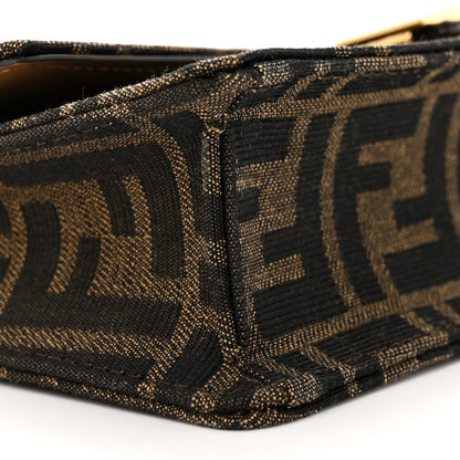Fendi Fabric Jacquard FF 1974 Wallet On Chain Tobacco Moro 8 of 10