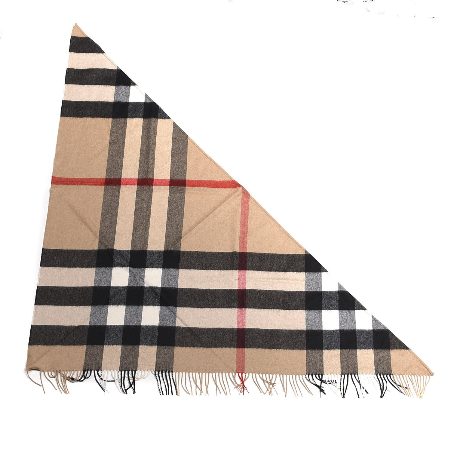 Burberry Cashmere Giant House Check Cape Scarf Camel 1 of 3