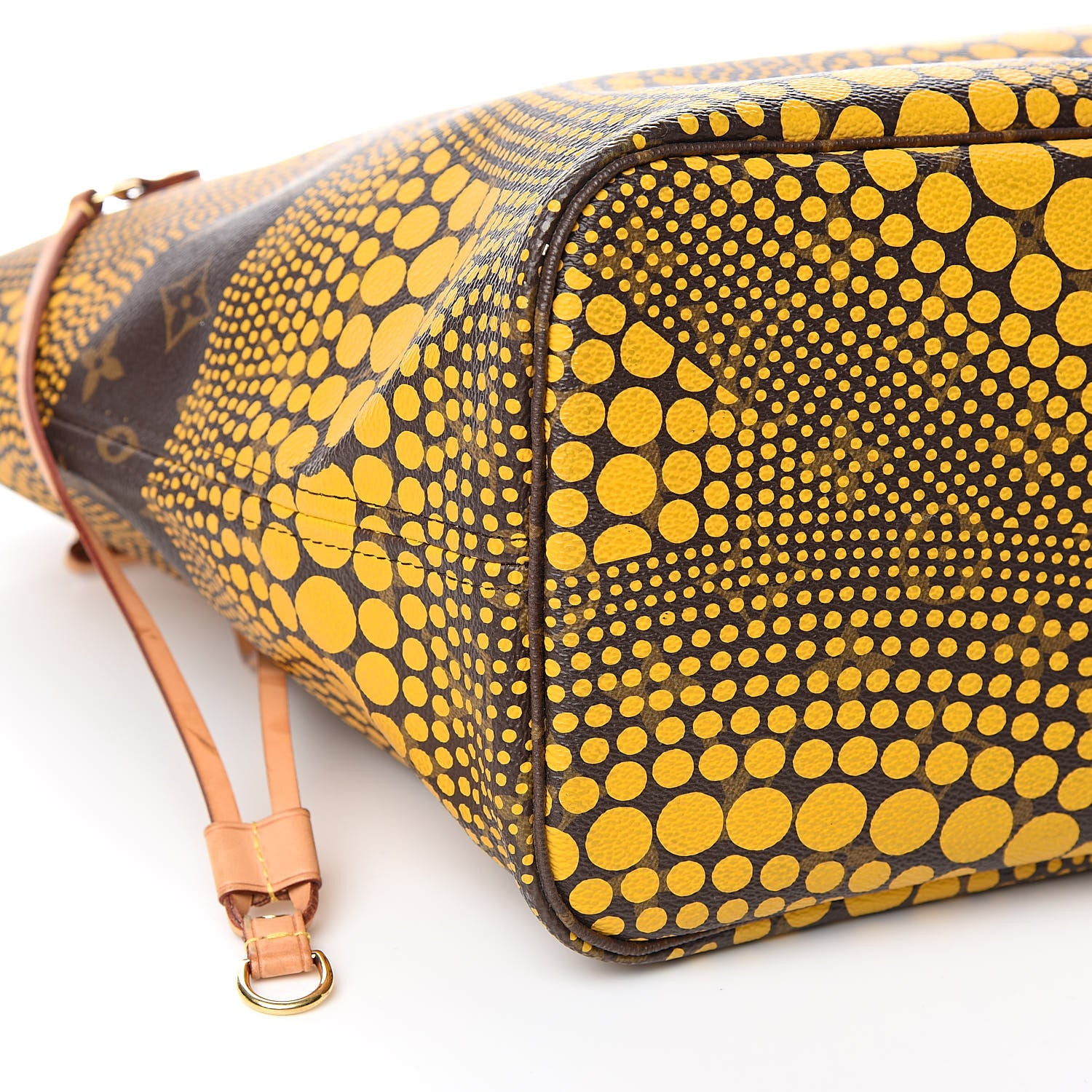 Louis Vuitton Monogram Kusama Waves Neverfull MM Yellow 9 of 11