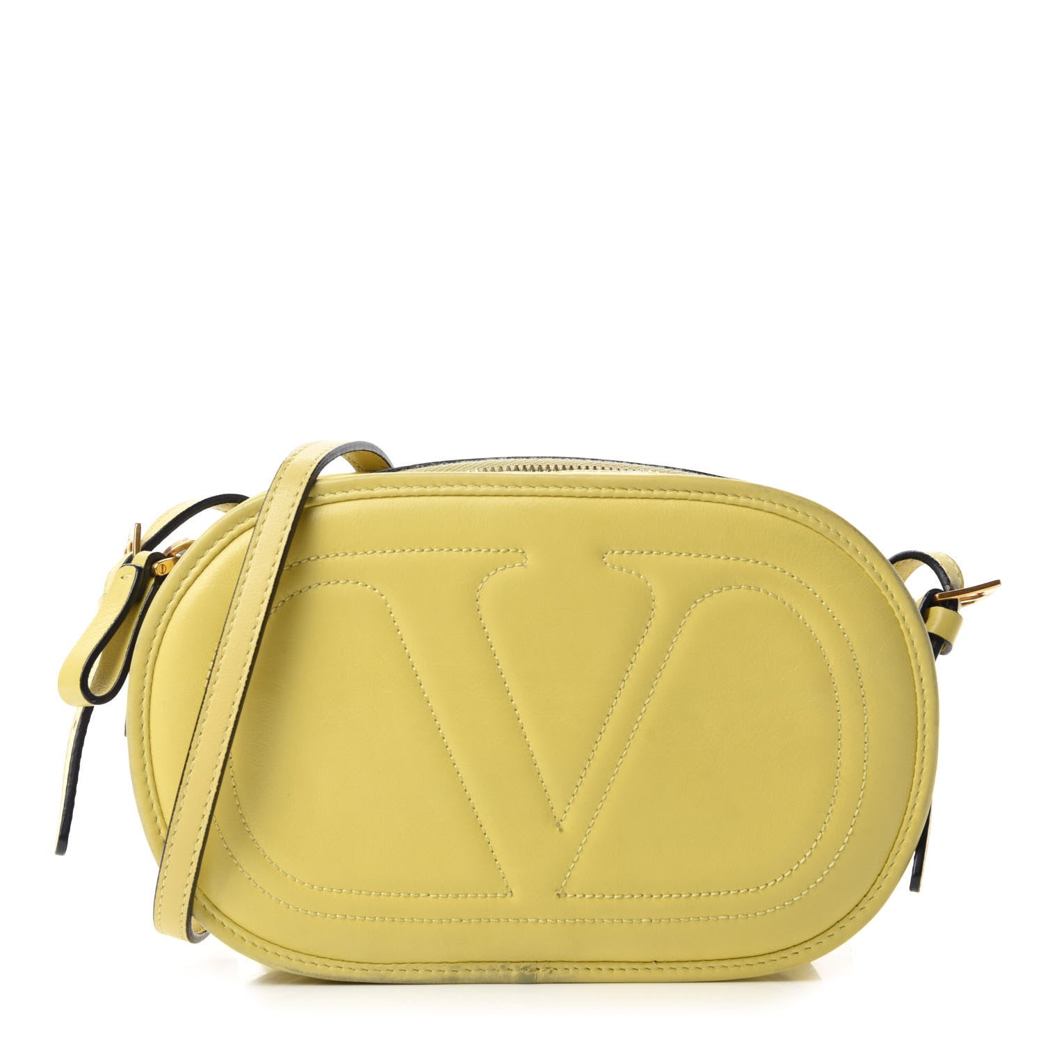 Valentino Garavani Vitello Small Logo Go Crossbody Bag Naples Yellow 1 of 13