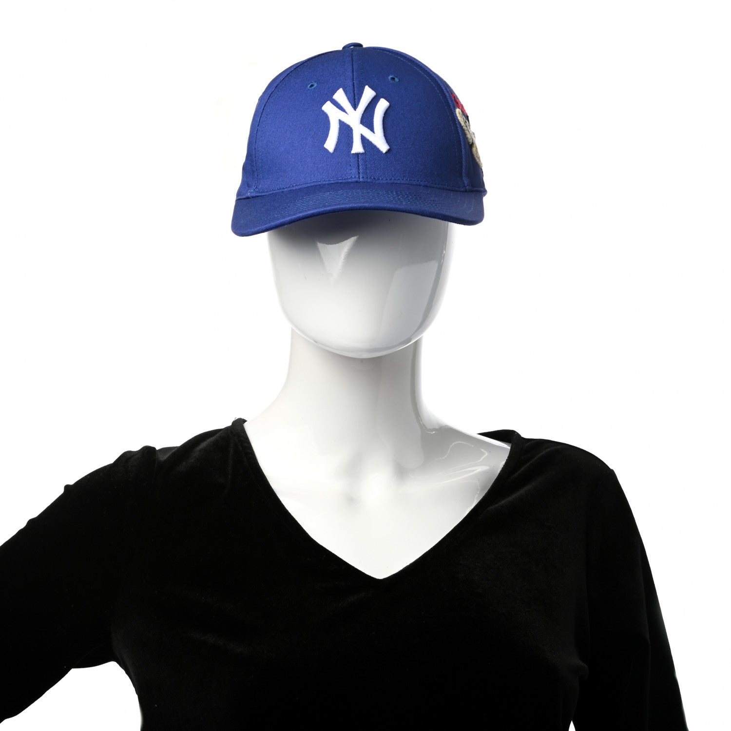 Gucci X MLB Cotton NY Yankees Baseball Hat 57-61 Blue 2 of 9