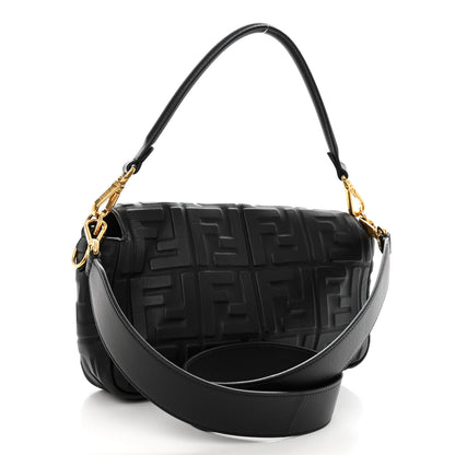 Fendi Nappa FF 1974 Embossed Baguette Black 3 of 9