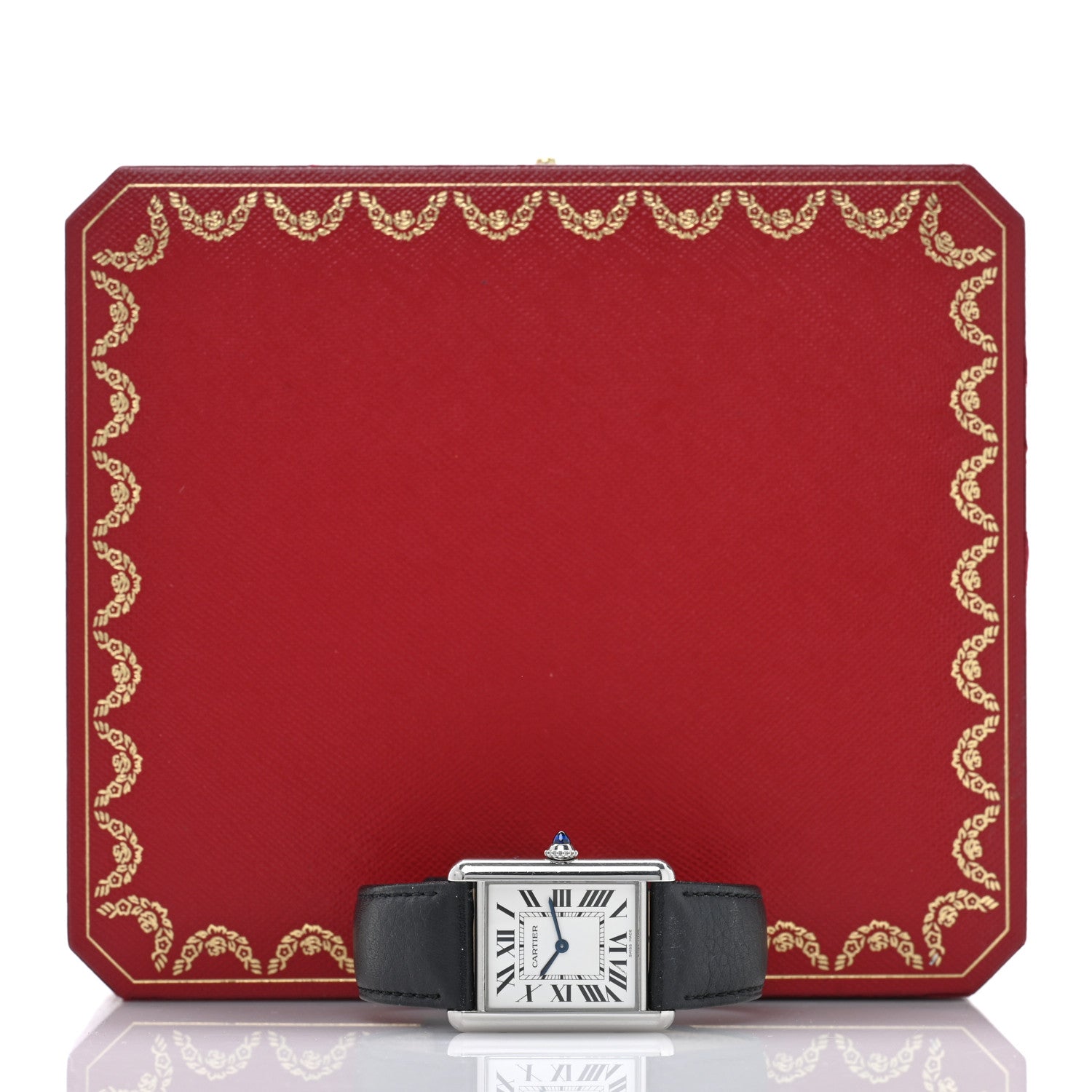 Cartier Stainless Steel Calfskin 25mm Must de Cartier Tank Quartz Watch 5 of 5