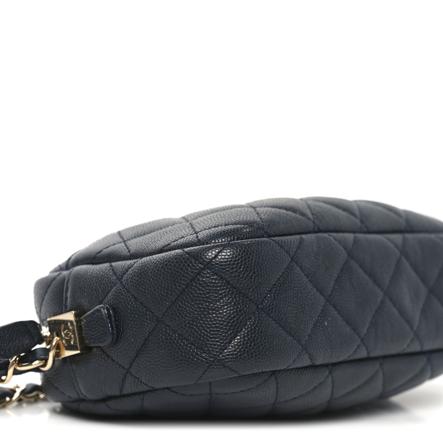 Caviar Quilted Camera Case Navy