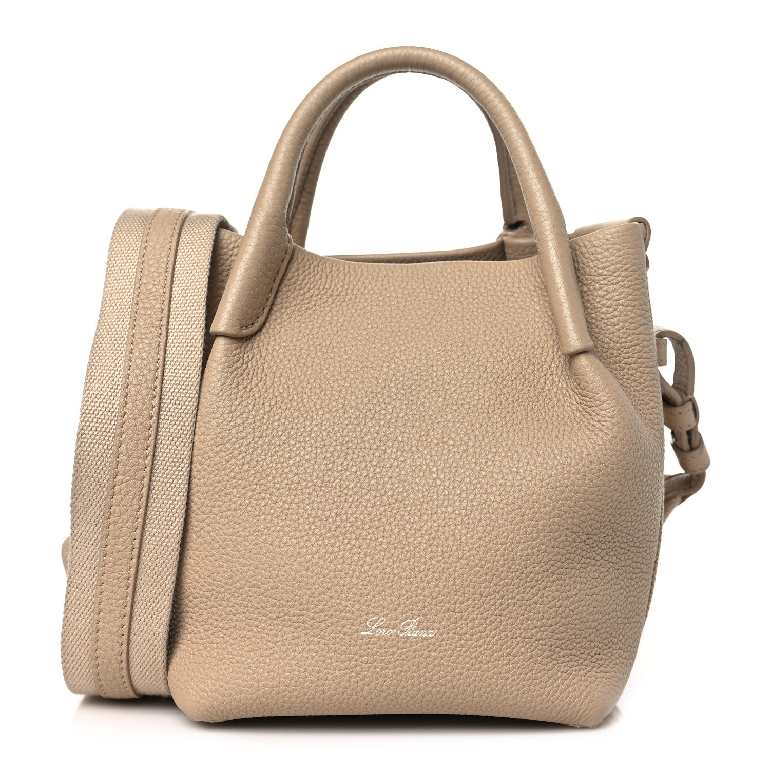 Loro Piana Grained Calfskin Micro Bale Bag Light Mastic 1 of 9