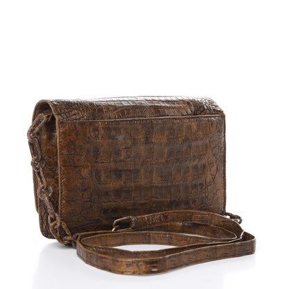 Nancy Gonzalez Crocodile Wallet On Chain Brown 3 of 10