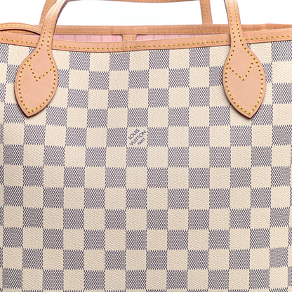 Louis Vuitton Damier Azur Neo Neverfull MM Rose Ballerine 10 of 10