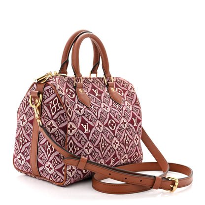 Louis Vuitton Jacquard Since 1854 Speedy Bandouliere 25 Bordeaux 3 of 9