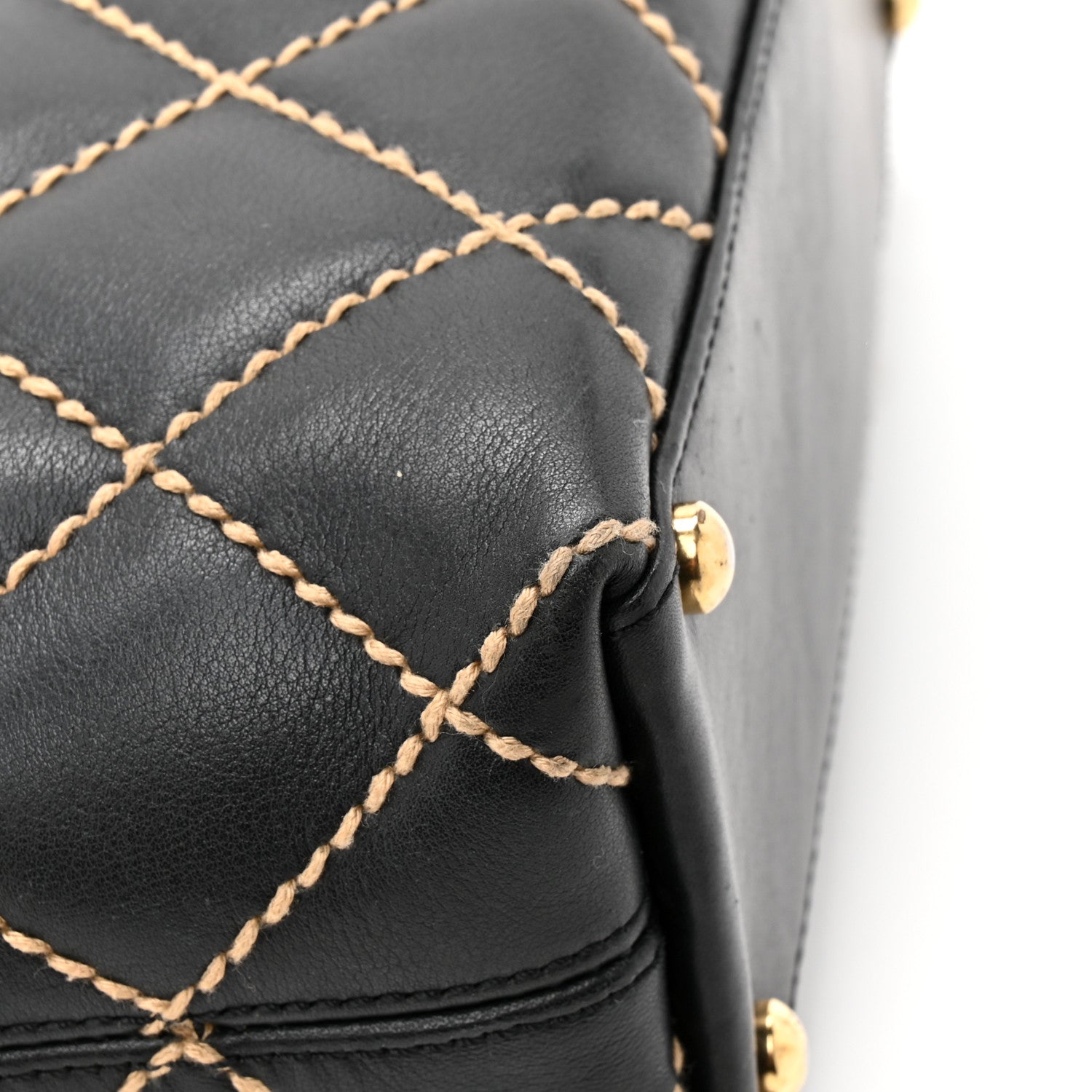 Chanel Calfskin Wild Stitch Tote Black 9 of 14