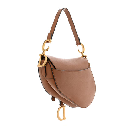 Christian Dior Grained Calfskin Saddle Bag Camello 3 of 10