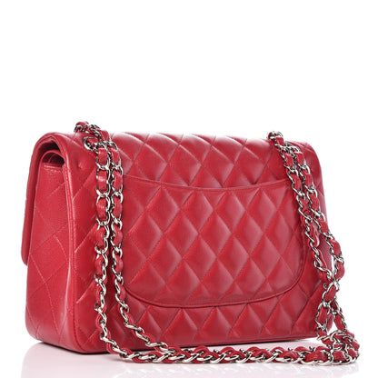 Chanel Caviar Quilted Jumbo Double Flap Red 3 of 10