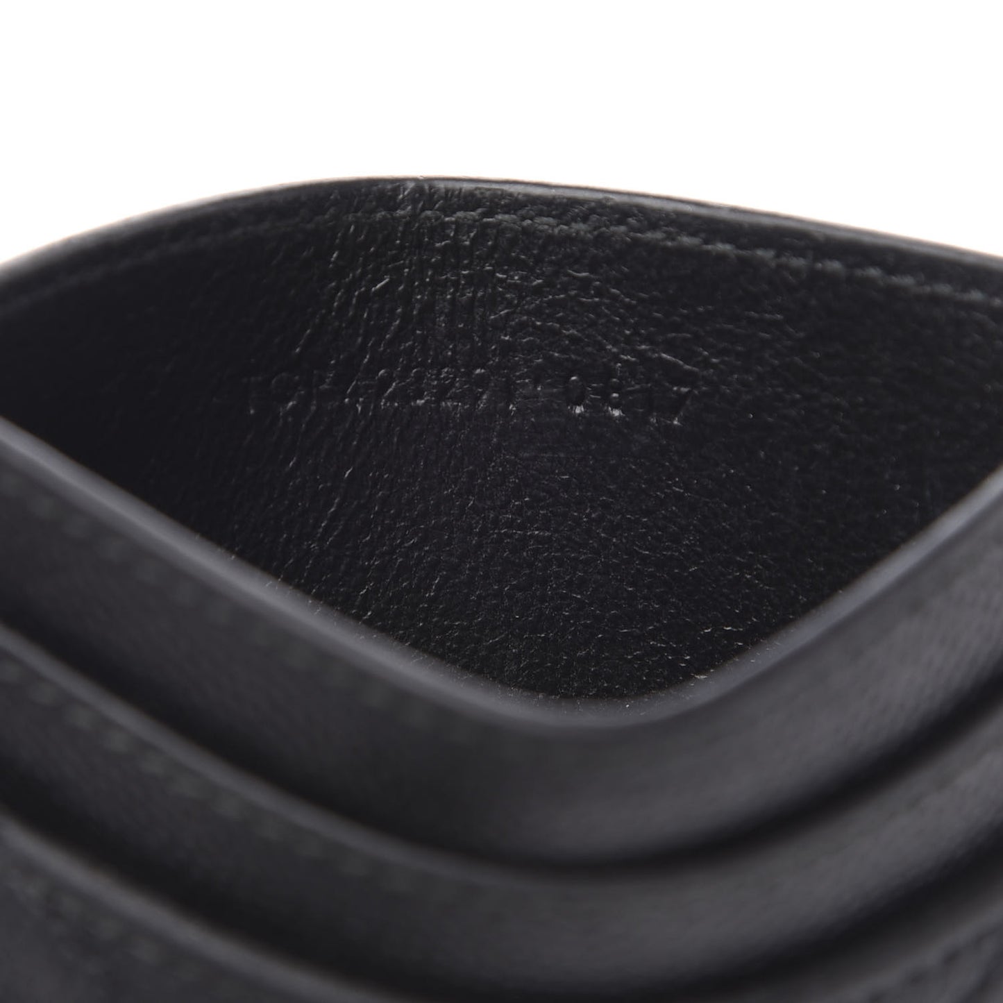 Grain De Poudre Matelasse Chevron Monogram Credit Card Case Black