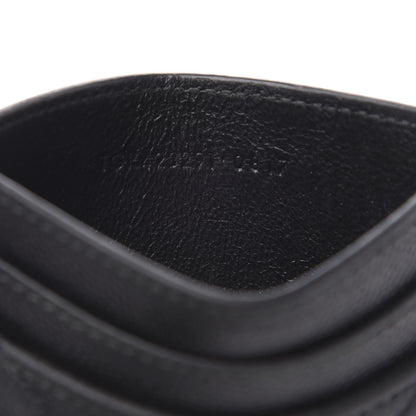 Saint Laurent Grain De Poudre Matelasse Chevron Monogram Credit Card Case Black 7 of 11