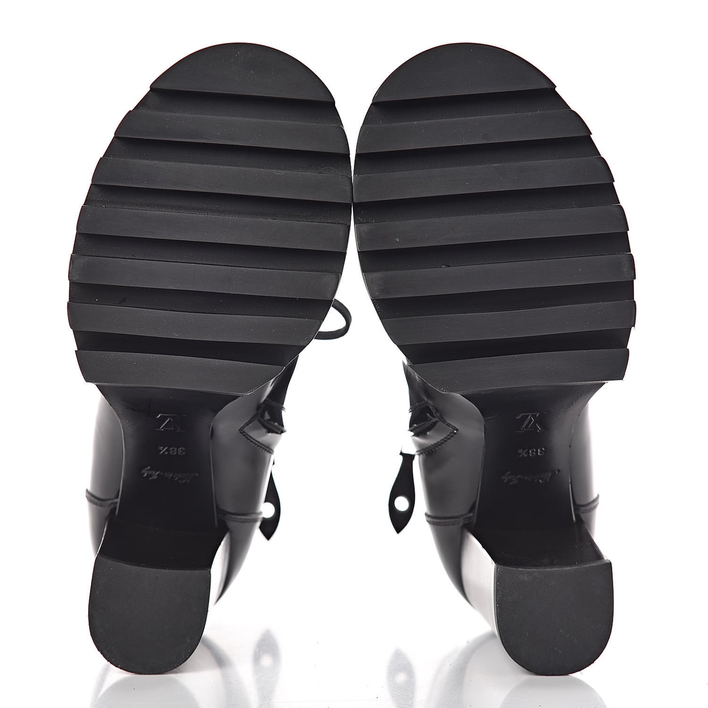 Patent Calfskin Star Trail Ankle Boots 38.5 Black
