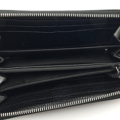 Gucci Pebbled Calfskin Dorian Zip Around Wallet Black 5 of 6