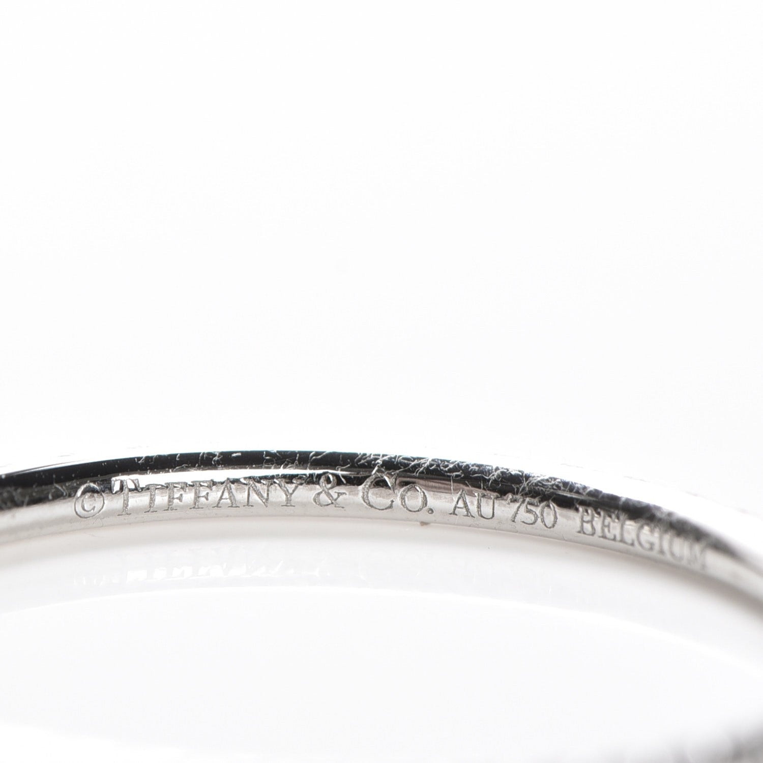 Tiffany 18K White Gold Diamond Metro Ring 8.5 4 of 6