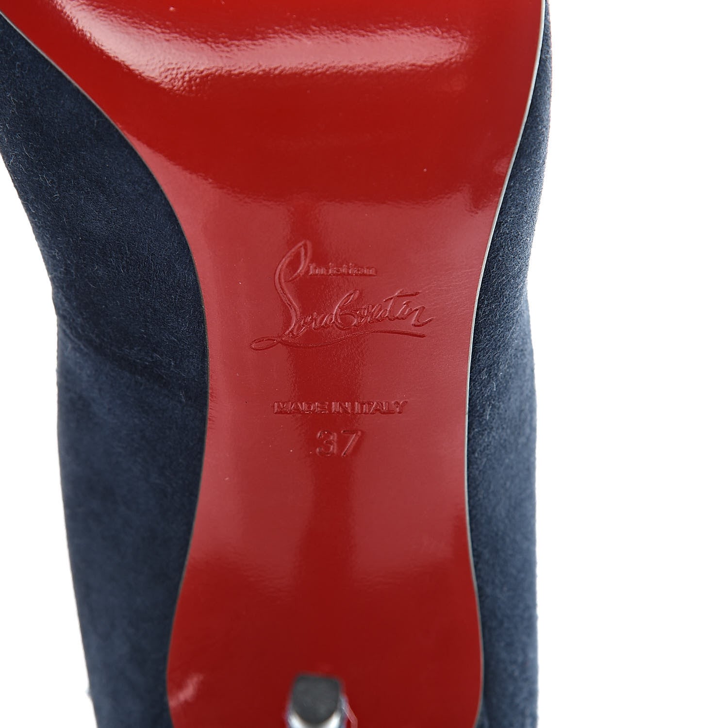 Christian Louboutin Suede Victorina 100 Pumps 37 Night 6 of 9