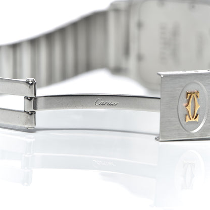 Cartier Stainless Steel 18K Yellow Gold 29mm Santos De Galbee Quartz Watch 6 of 6