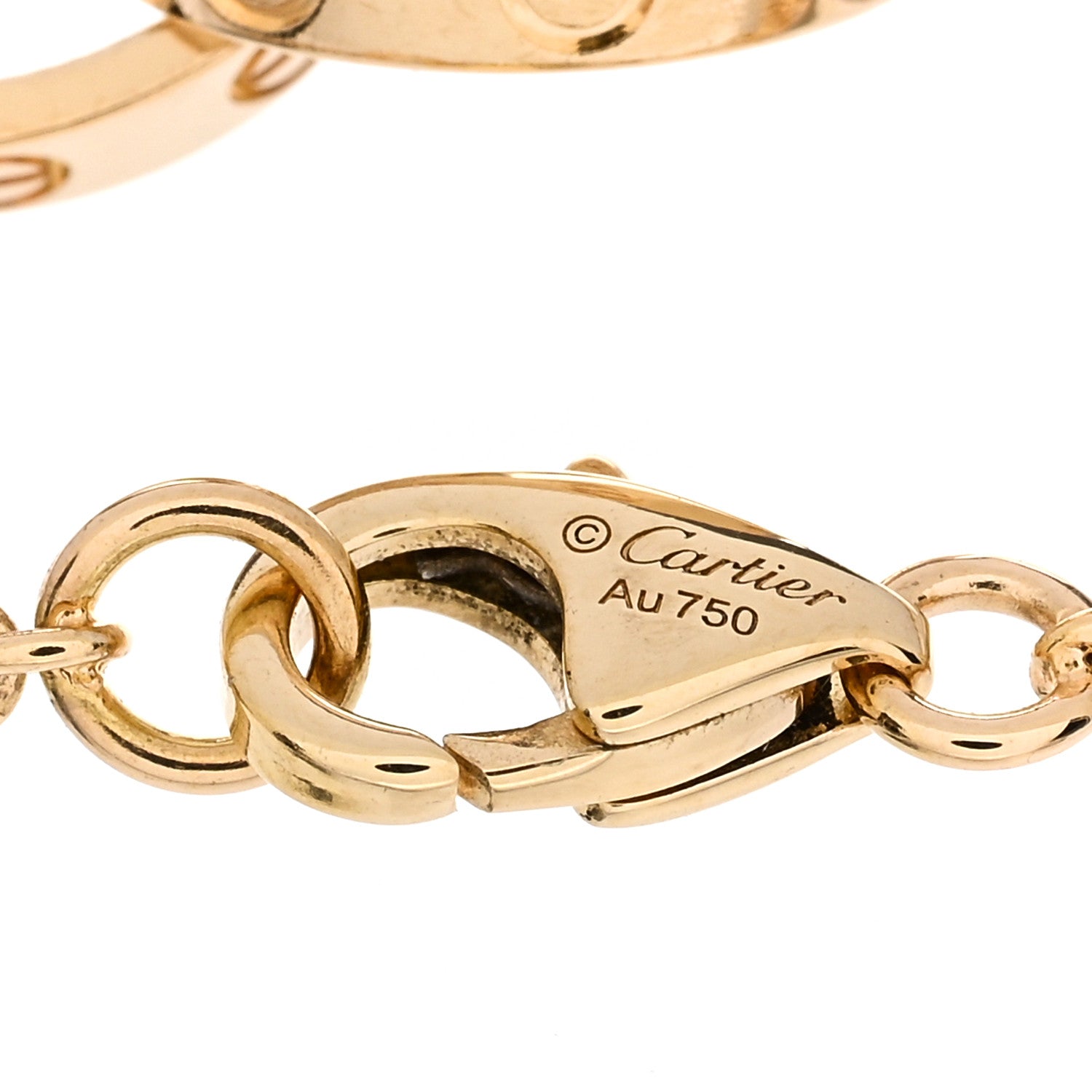 Cartier 18K Yellow Gold Interlocking LOVE Bracelet 3 of 4