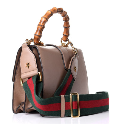 Gucci Calfskin Bamboo Web Medium Dionysus Top Handle Bag Camelia Bright Evergreen Hibiscus Red 4 of 12