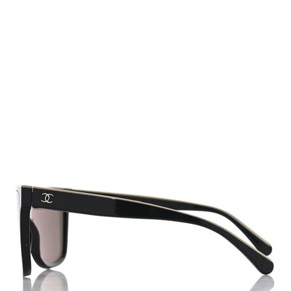 Chanel Acetate Logo Shield Sunglasses 5418 Black 3 of 7