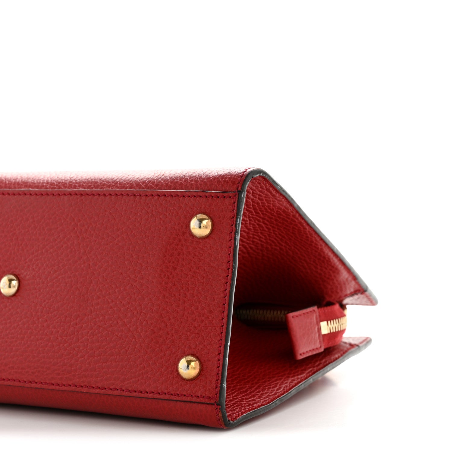 GUCCI バッグ　レザー　ワインレッド Gucci Dollar Calfskin Medium Soho Top Handle Satchel Hibiscus Red