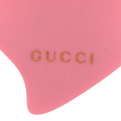 Gucci Resin Crystal Embellished GG Double Heart Hair Clip Pink 3 of 3