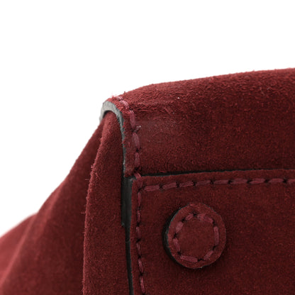 Prada Suede Scamosciato Stitched Small Twin Pocket Tote Porpora 16 of 16