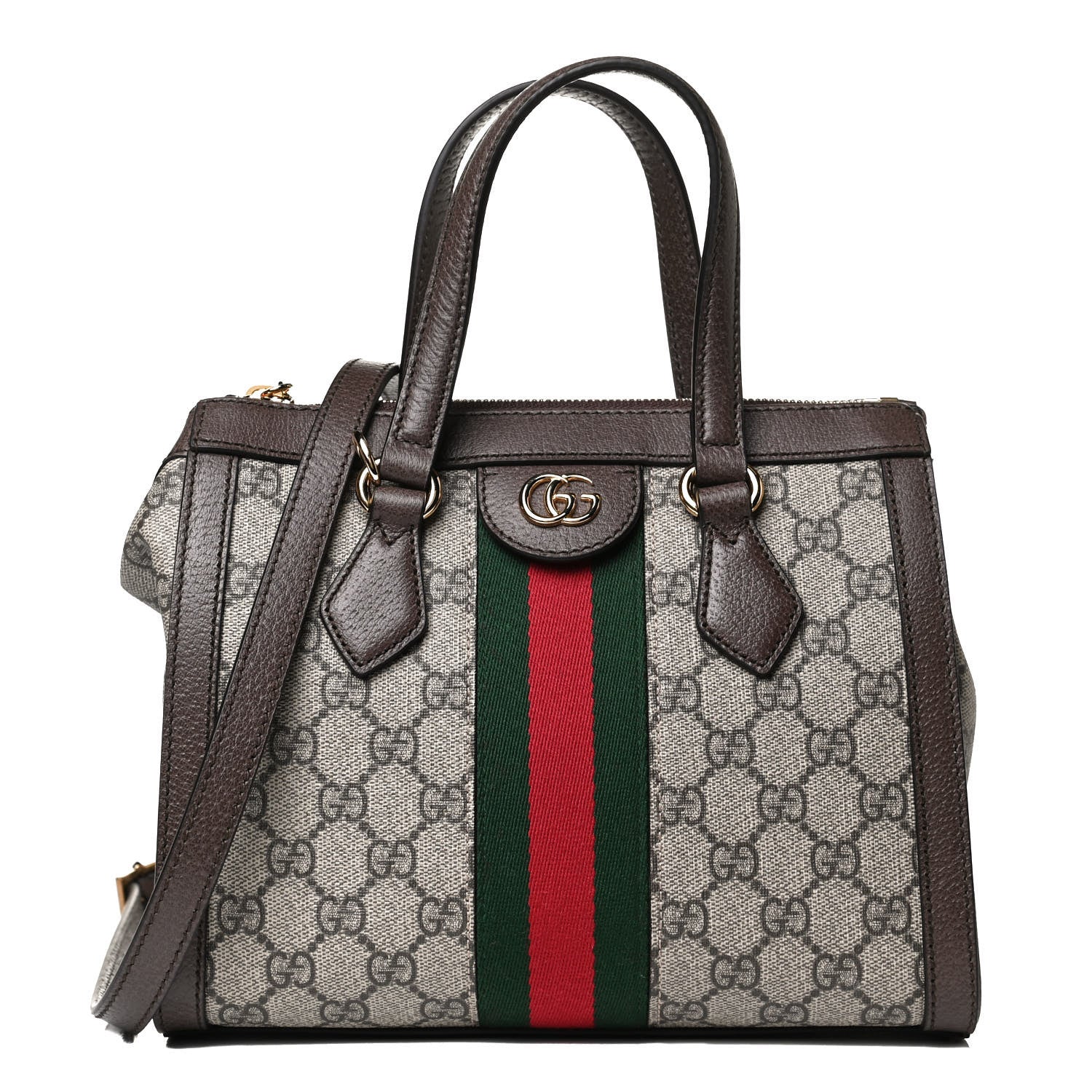 Gucci GG Supreme Monogram Small Ophidia Tote Bag Brown 1 of 12