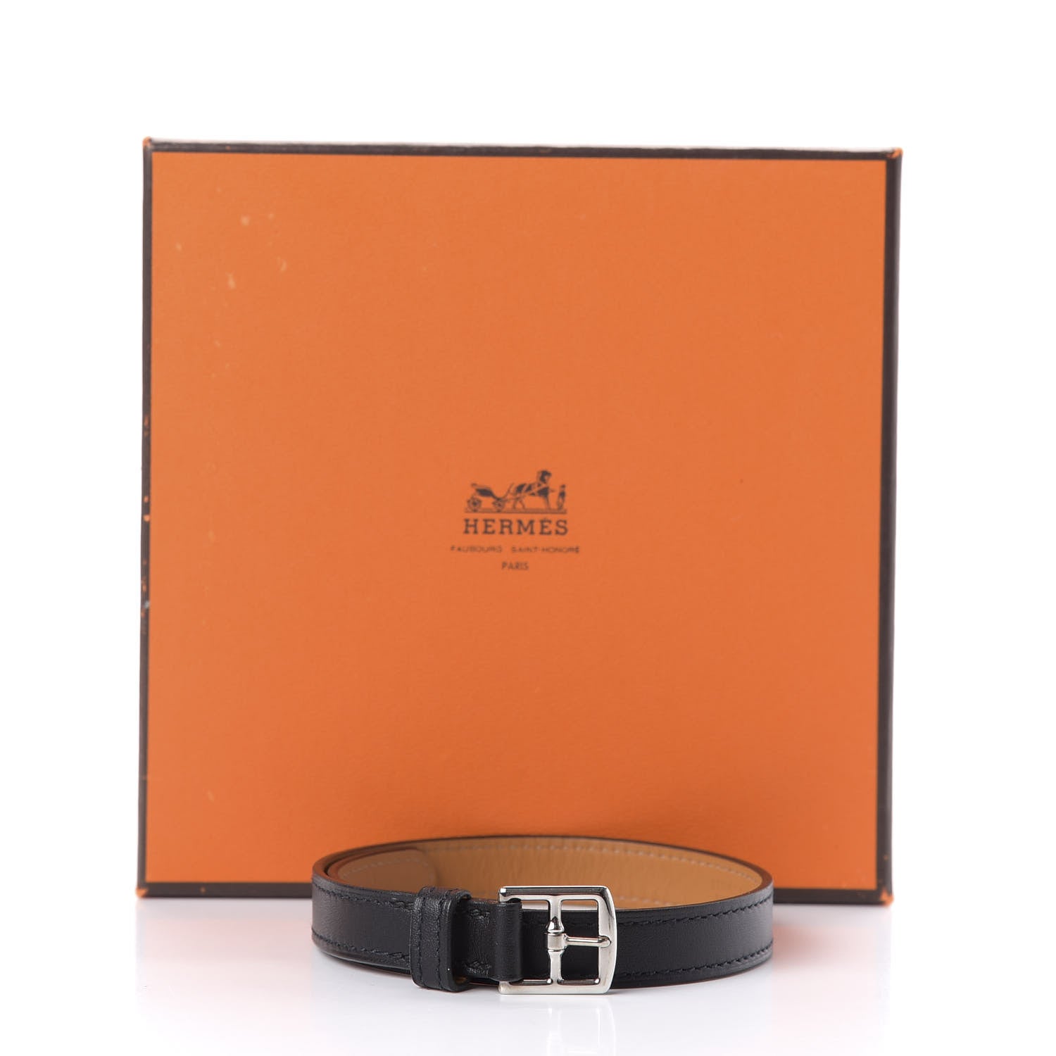 Hermes Chamonix Etriviere Double Tour Bracelet XS Black 5 of 5