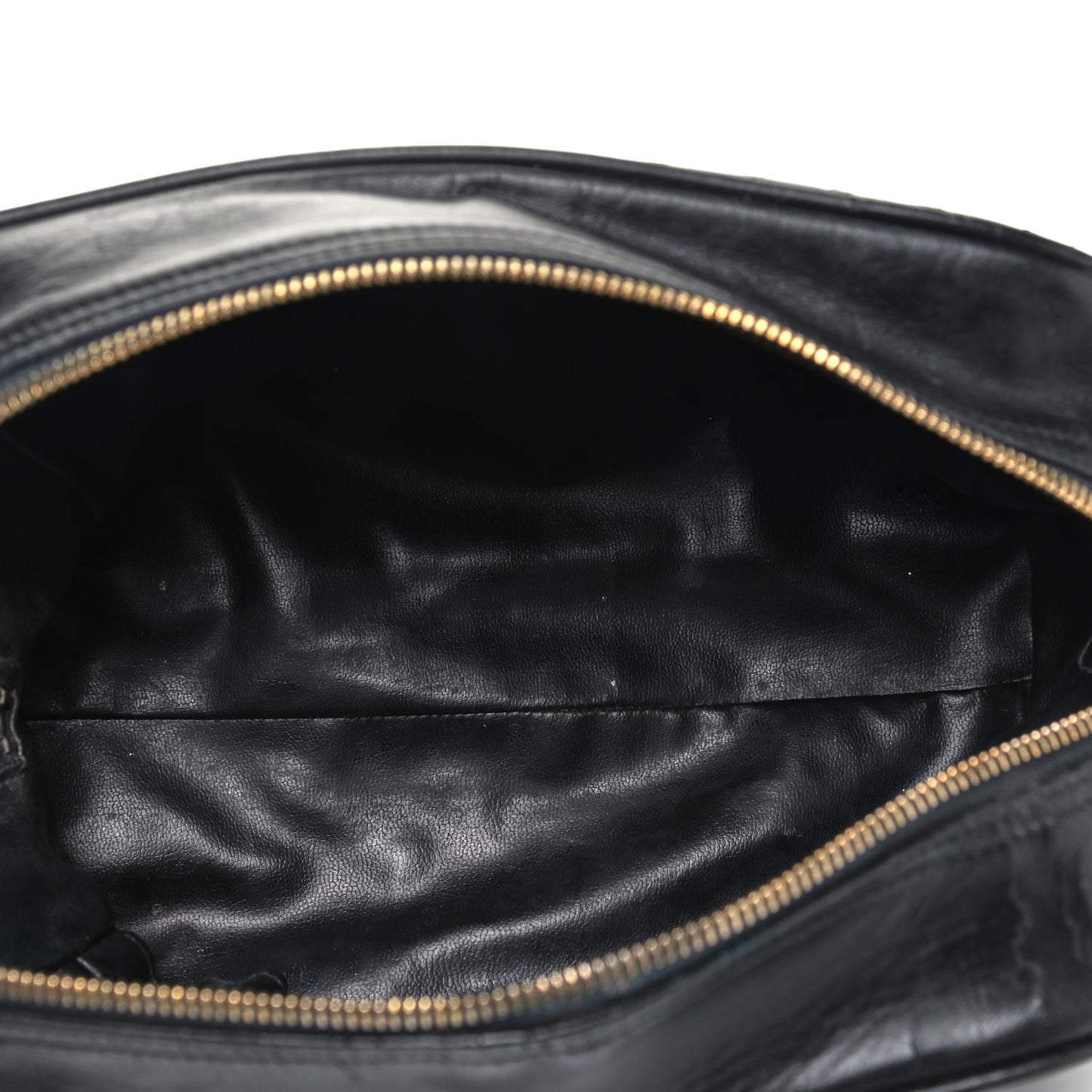 Lambskin Quilted Cosmetic Case Black