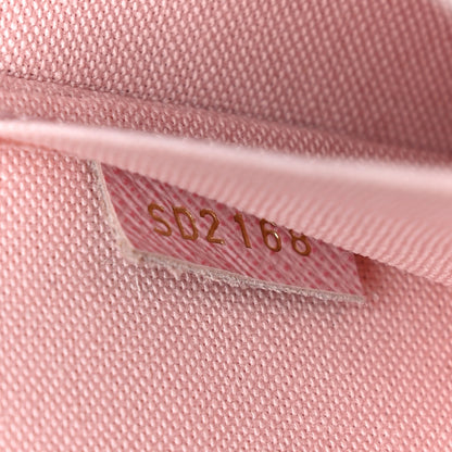 Louis Vuitton Damier Azur Pochette Felicie Chain Wallet Rose Ballerine 10 of 18