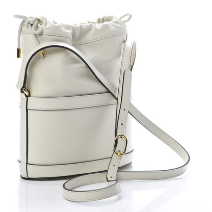 Gucci Azalea Sakai Calfskin Horsebit 1955 Drawstring Bucket Bag Mystic White 3 of 10