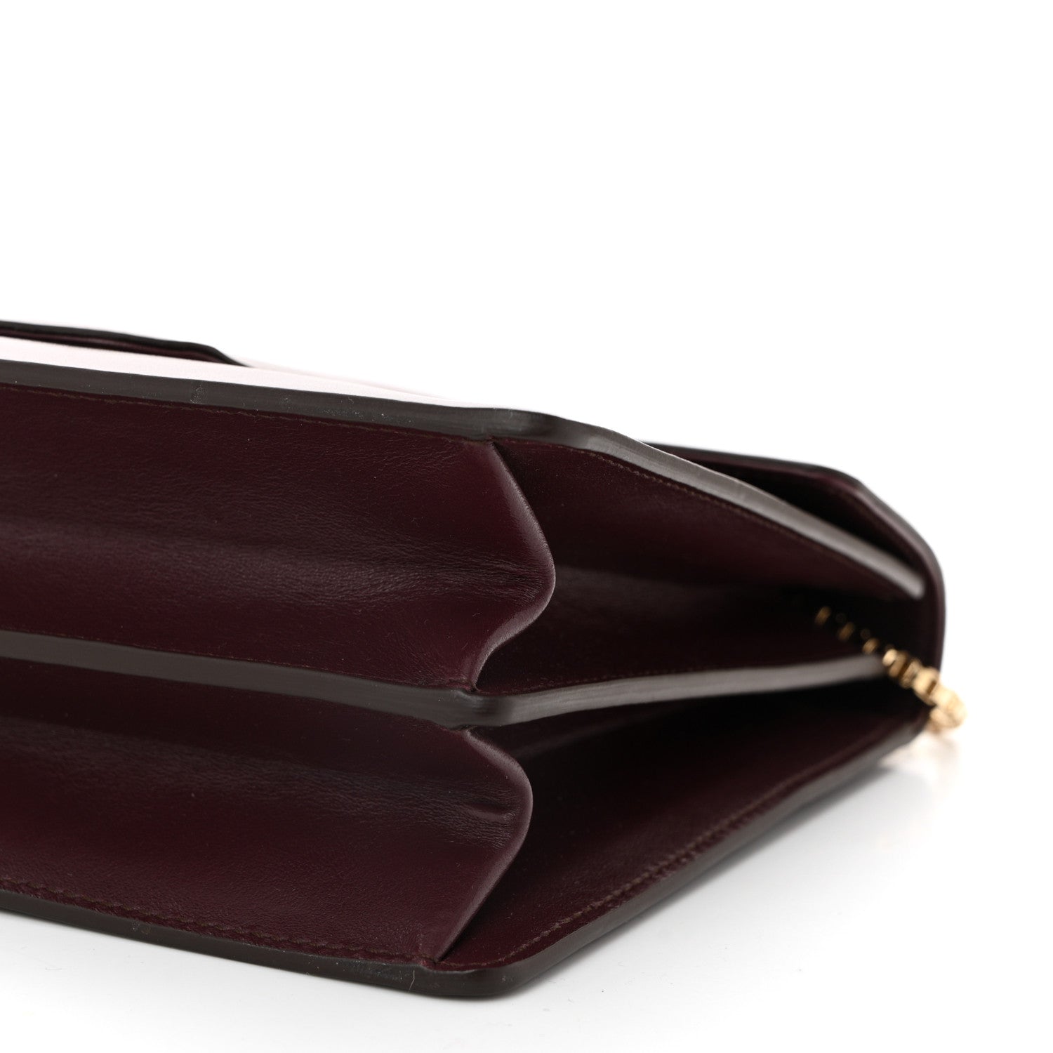 Salvatore Ferragamo Calfskin Thalia Flap Shoulder Bag Wine 9 of 9