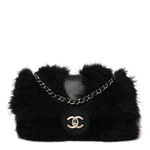 Fur Caviar Flap Black