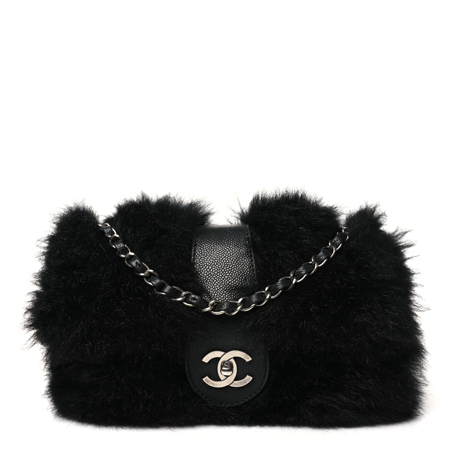 Fur Caviar Flap Black