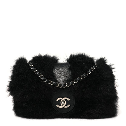 Chanel Fur Caviar Flap Black 1 of 10