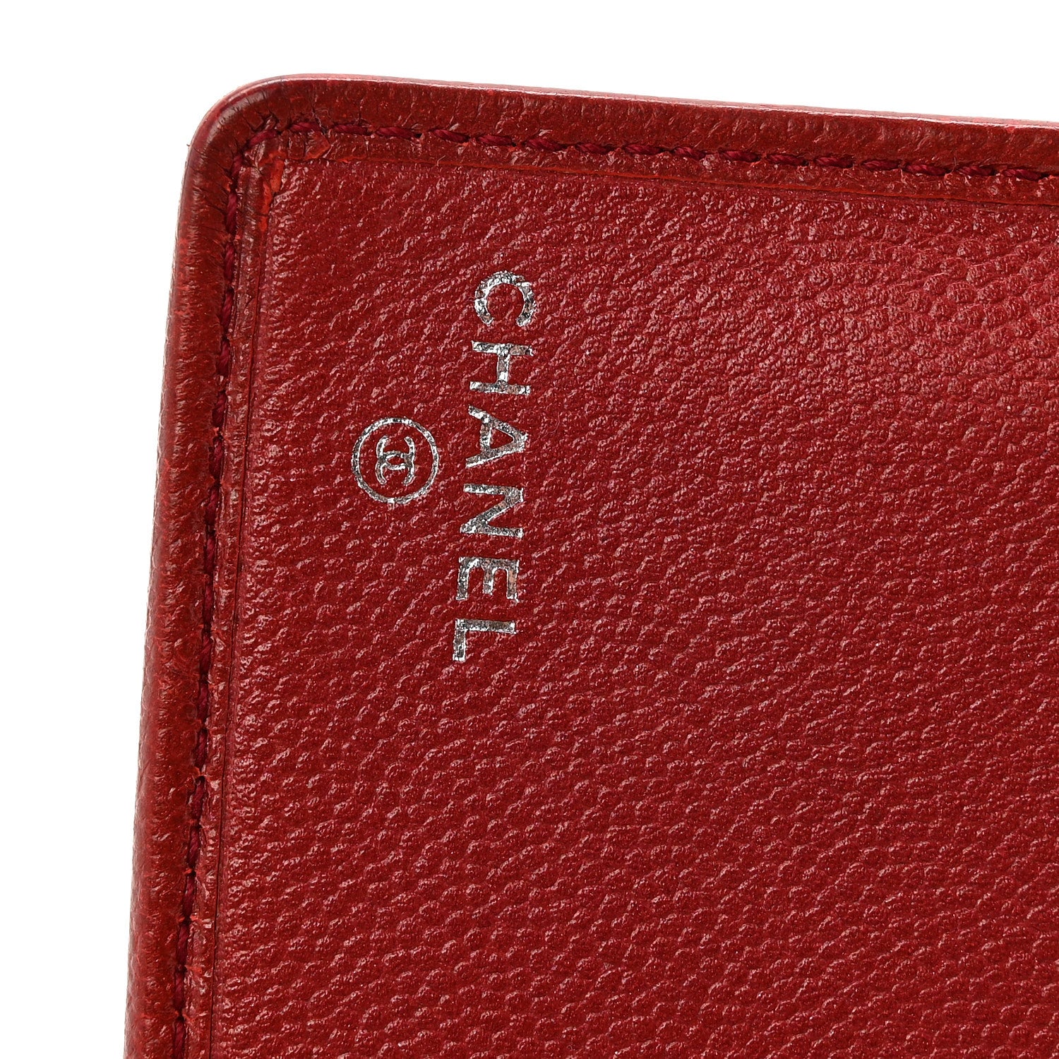 Chanel Caviar Sevruga Yen Wallet Red 6 of 10