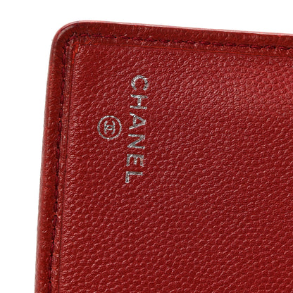 Chanel Caviar Sevruga Yen Wallet Red 6 of 10