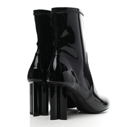 Louis Vuitton Patent Silhouette Ankle Boots 39 Black 4 of 8
