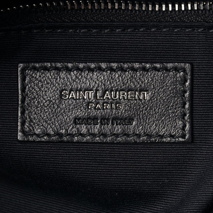Saint Laurent Lambskin Quilted Small Loulou Puffer Monogram Chain Satchel Black 6 of 10