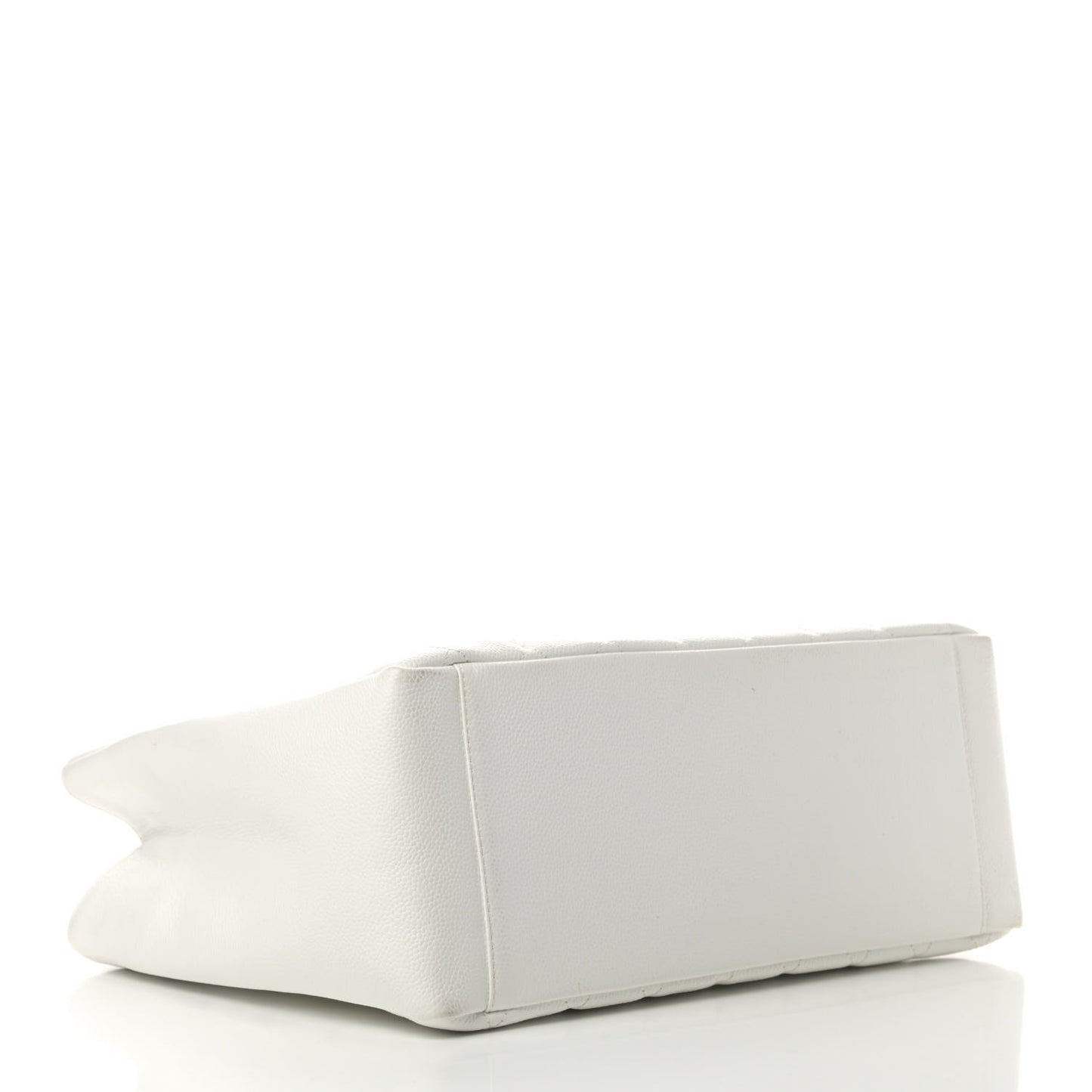 Caviar Quilted Grand Shopping Tote GST White