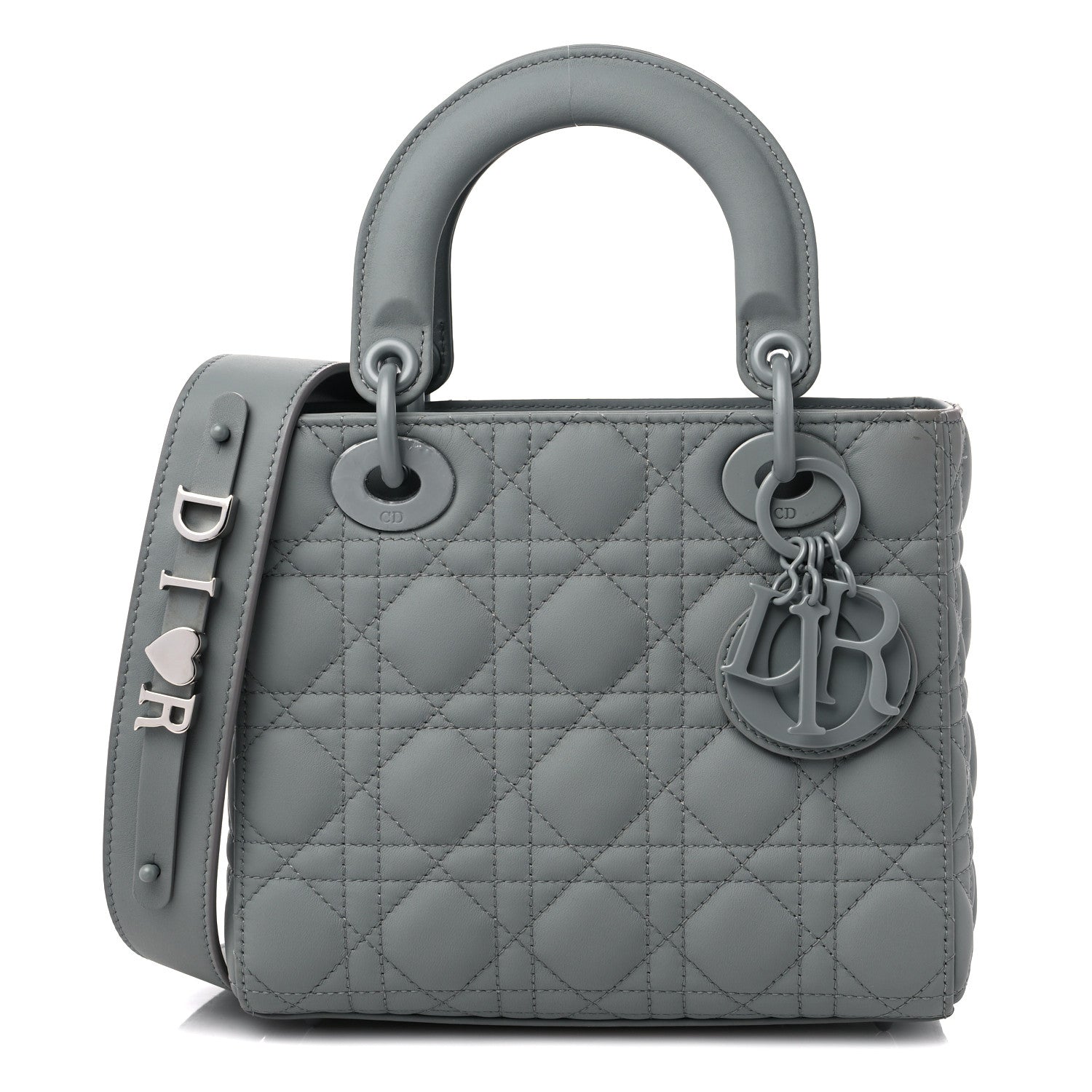 Christian Dior Ultra Matte Calfskin Cannage Small My ABCDior Lady Dior Gray 1 of 10