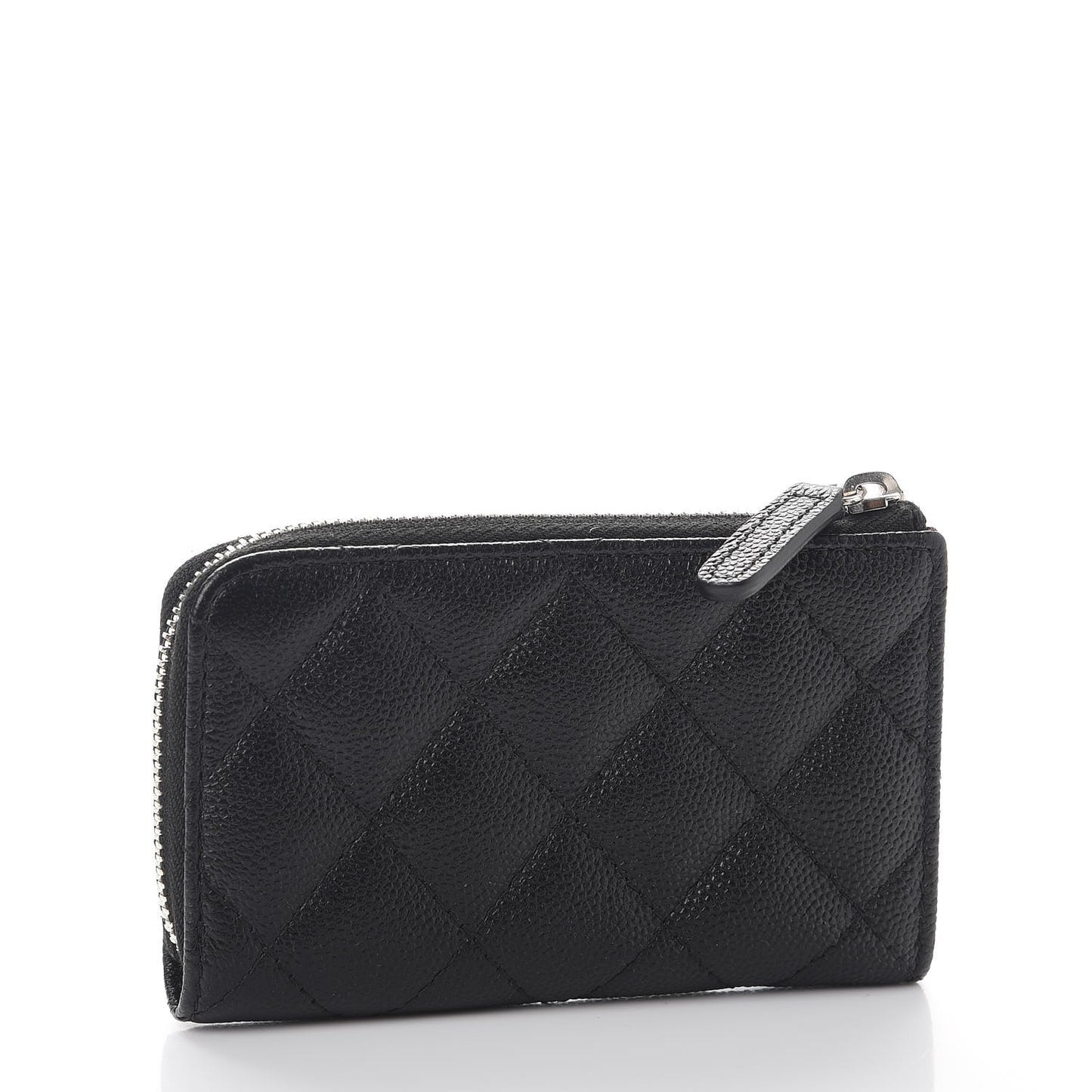 Caviar Quilted Key Holder Case Black