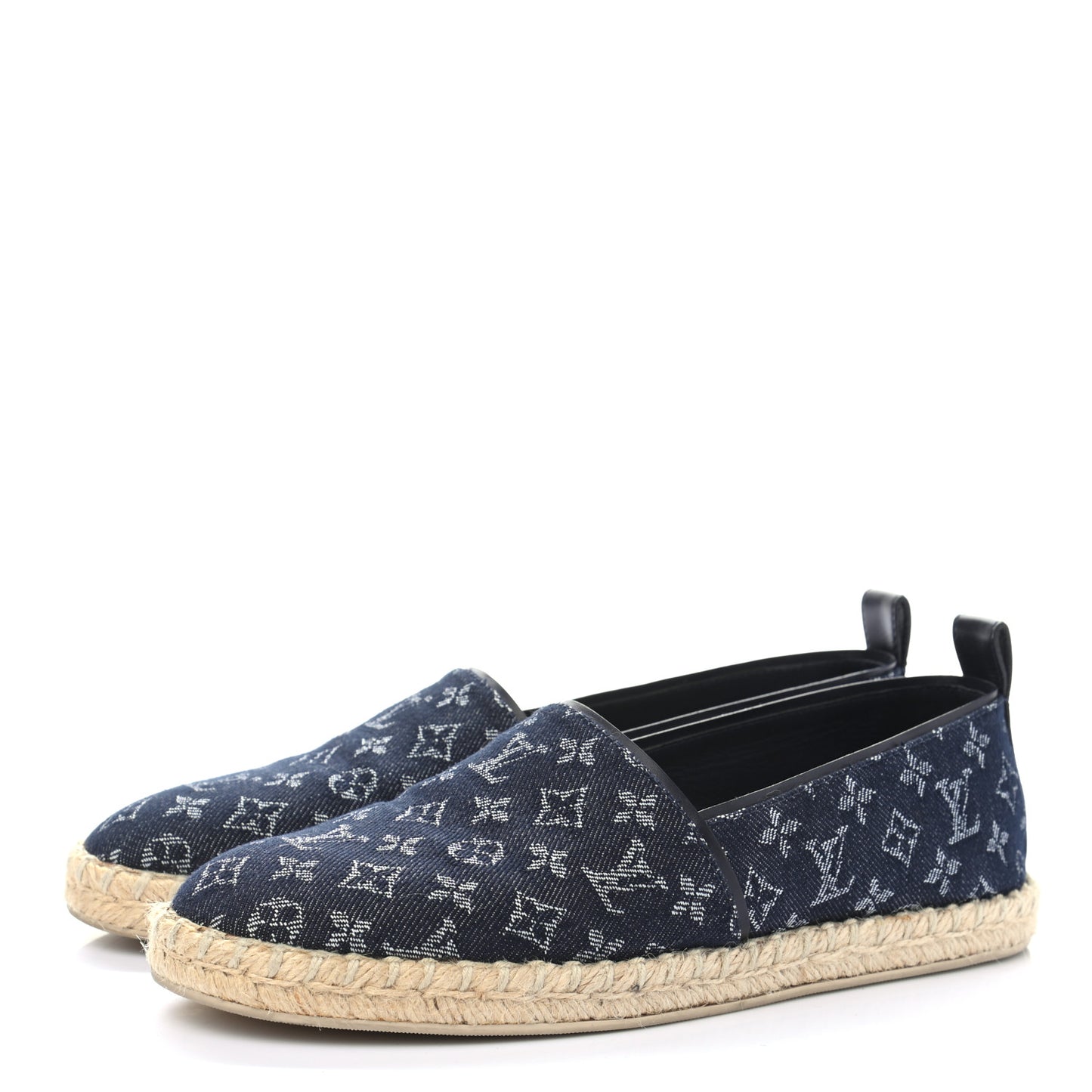 Monogram Denim Waterfall Espadrille 39 Marine